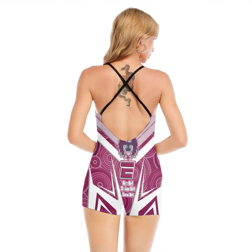 vibe-hoodie-clothing-manly-warringah-sea-eagles-naidoc-2022-sporty-style-womens-backless-romper-with-black-straps