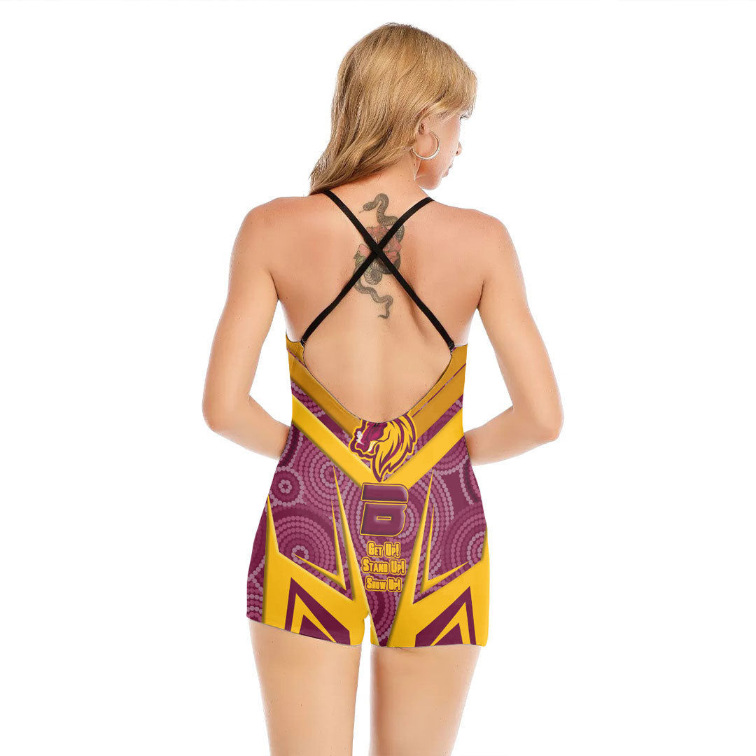 vibe-hoodie-clothing-brisbane-broncos-naidoc-2022-sporty-style-womens-backless-romper-with-black-straps
