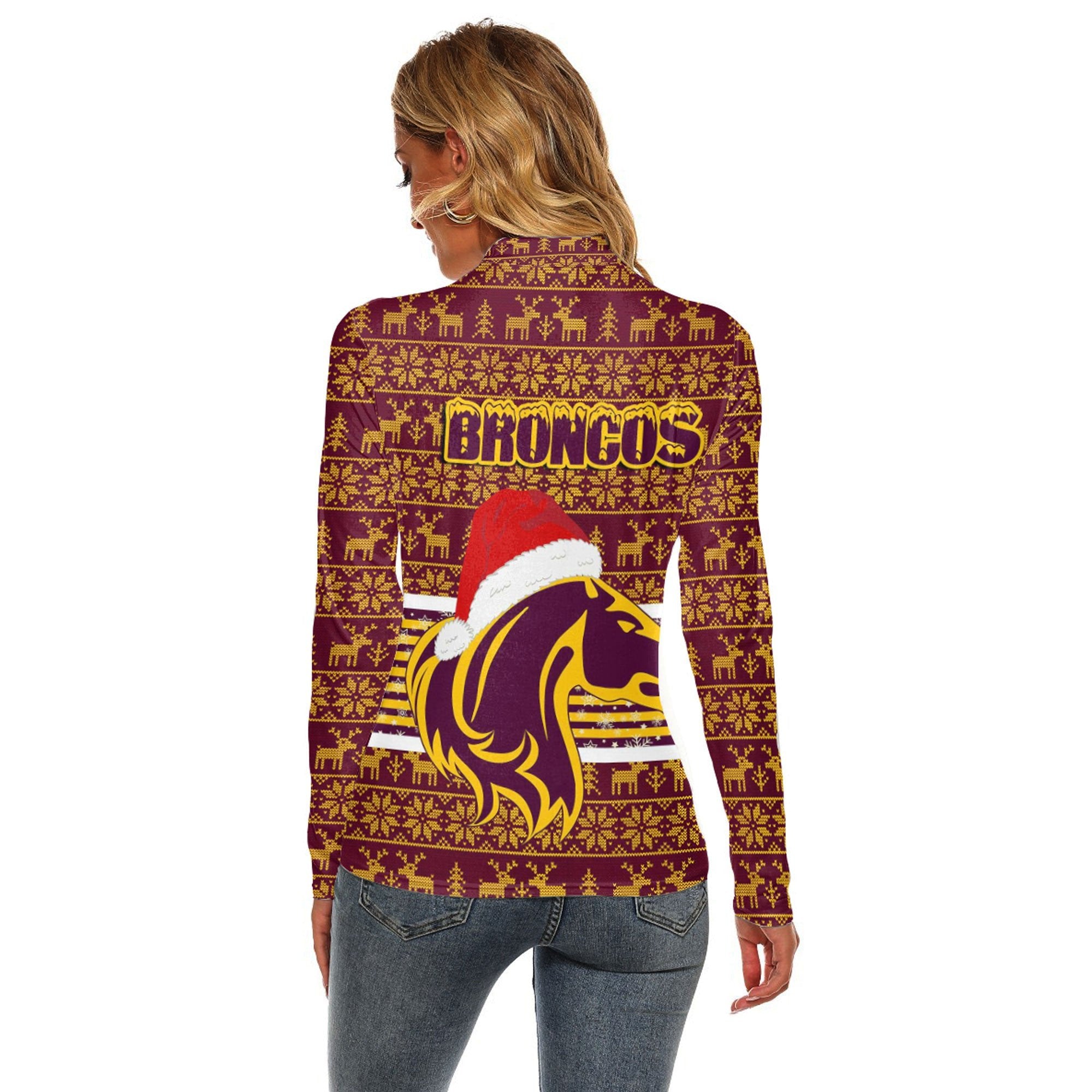 vibe-hoodie-clothing-brisbane-broncos-christmas-womens-stretchable-turtleneck-top