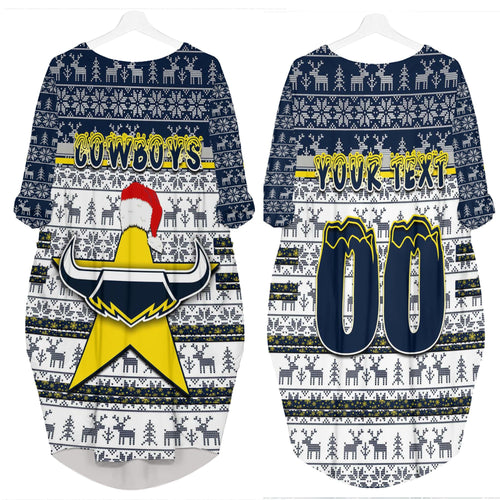 vibe-hoodie-clothing-north-queensland-cowboys-christmas-batwing-pocket-dress