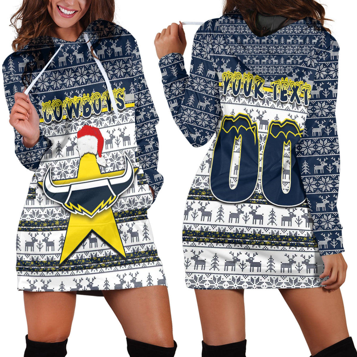 vibe-hoodie-clothing-north-queensland-cowboys-christmas-hoodie-dress