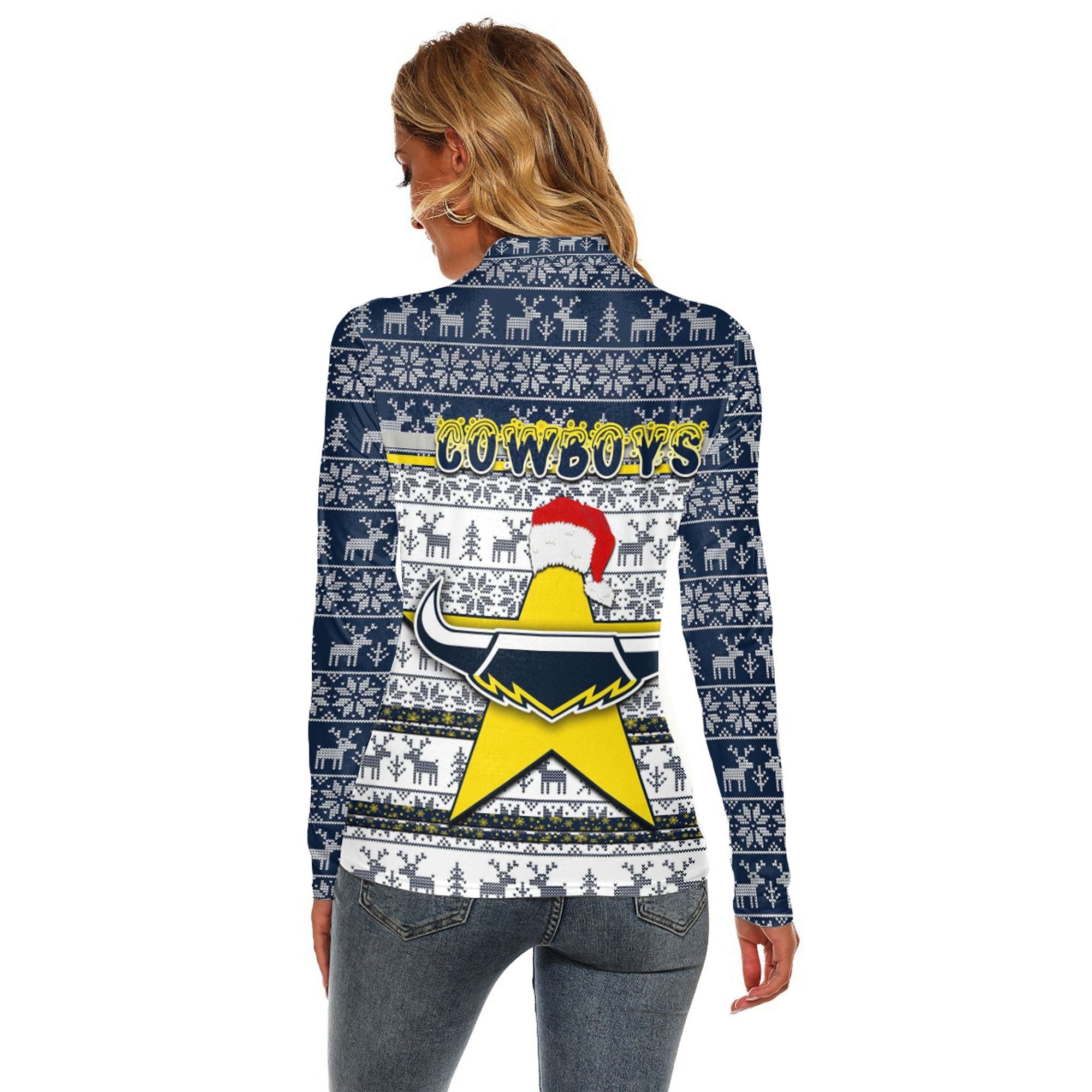 custom-vibe-hoodie-clothing-north-queensland-cowboys-aboriginal-tattoo-womens-stretchable-turtleneck-top