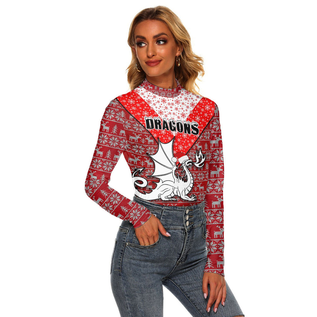 vibe-hoodie-clothing-st-george-illawarra-dragons-christmas-womens-stretchable-turtleneck-top
