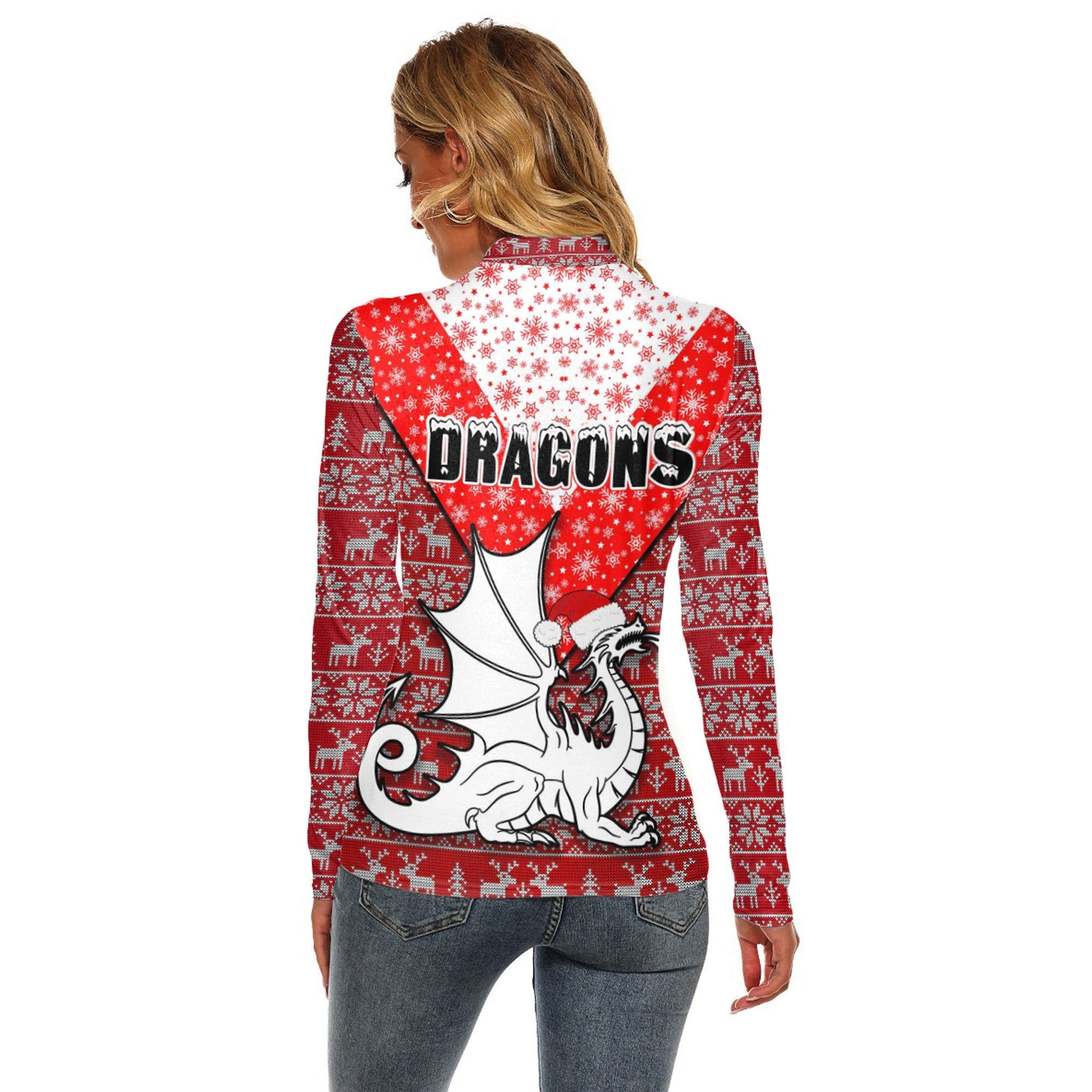 vibe-hoodie-clothing-parramatta-eels-christmas-womens-stretchable-turtleneck-top
