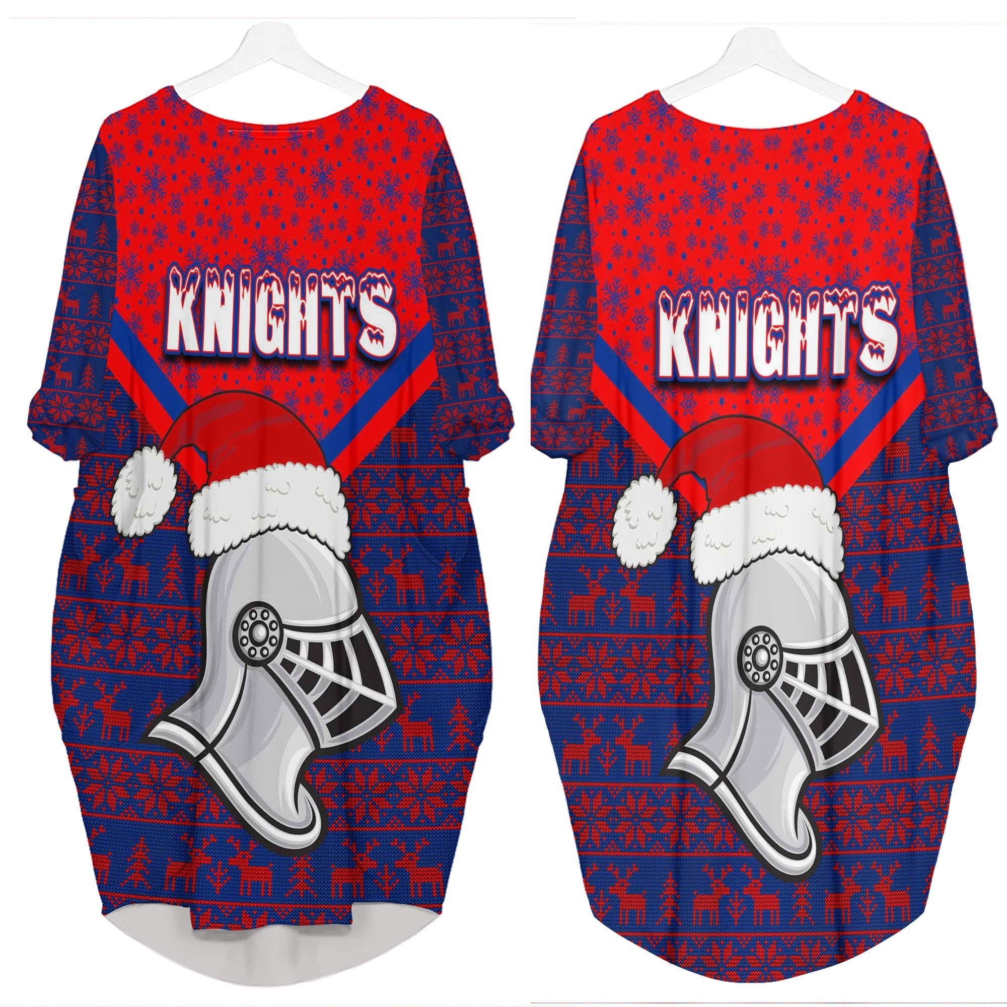vibe-hoodie-clothing-newcastle-knights-christmas-batwing-pocket-dress