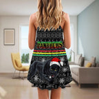 vibe-hoodie-clothing-penrith-panthers-christmas-strap-summer-dress