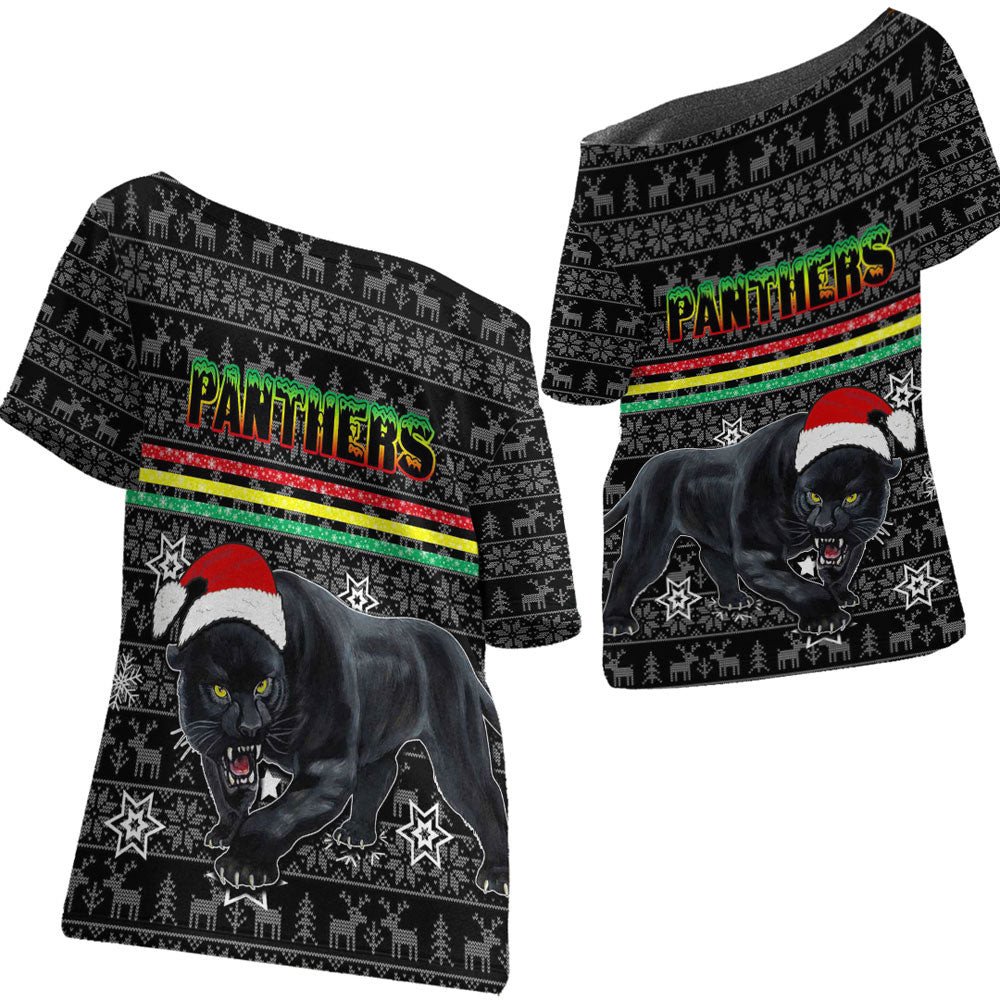 vibe-hoodie-clothing-penrith-panthers-christmas-off-shoulder-t-shirt