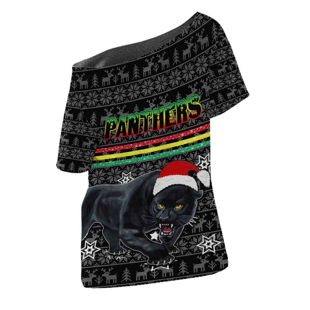 vibe-hoodie-clothing-penrith-panthers-christmas-off-shoulder-t-shirt