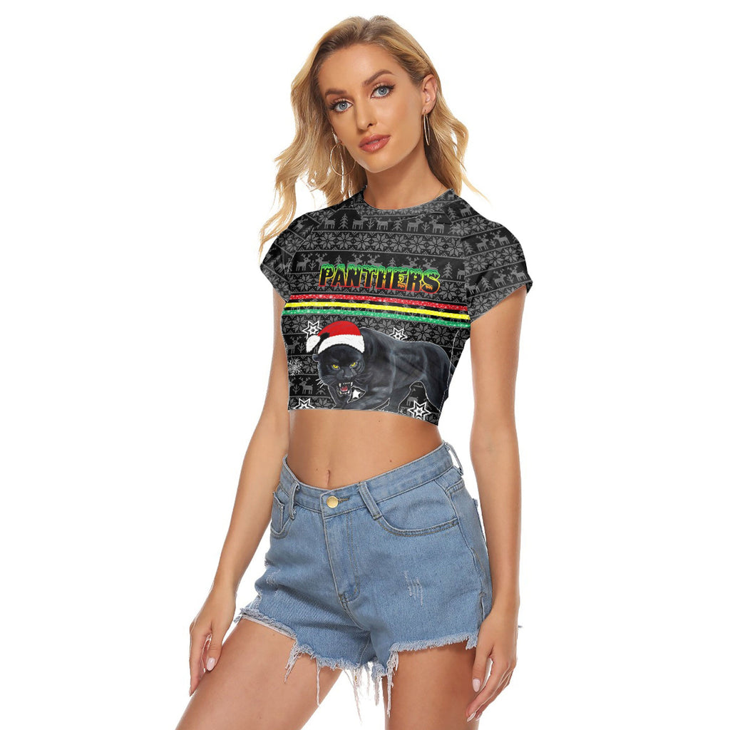 vibe-hoodie-clothing-penrith-panthers-christmas-womens-raglan-cropped-t-shirt