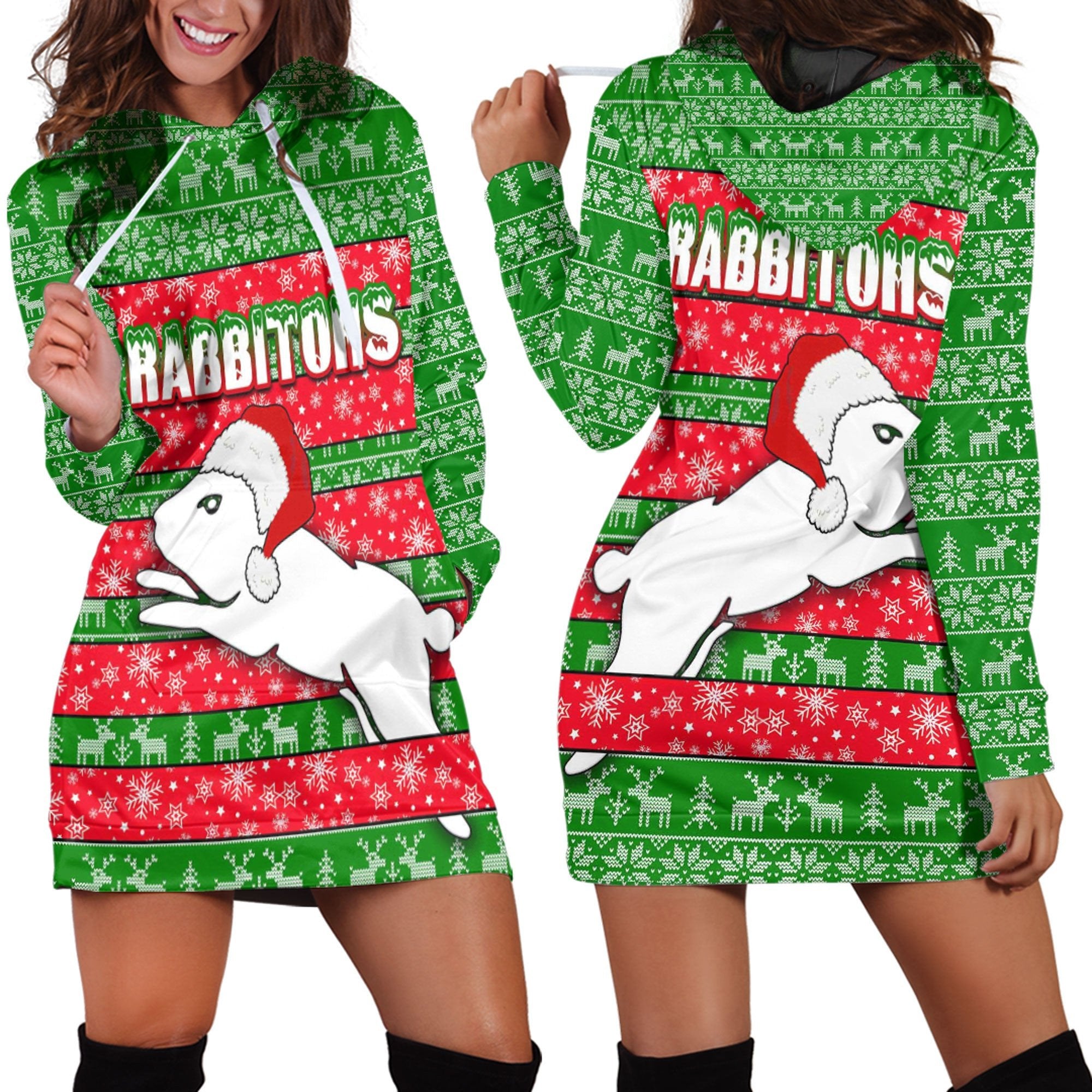 vibe-hoodie-clothing-south-sydney-rabbitohs-christmas-hoodie-dress
