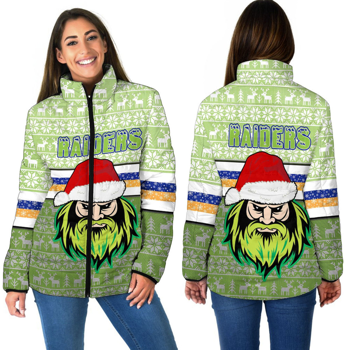 vibe-hoodie-clothing-canberra-raiders-christmas-women-padded-jacket