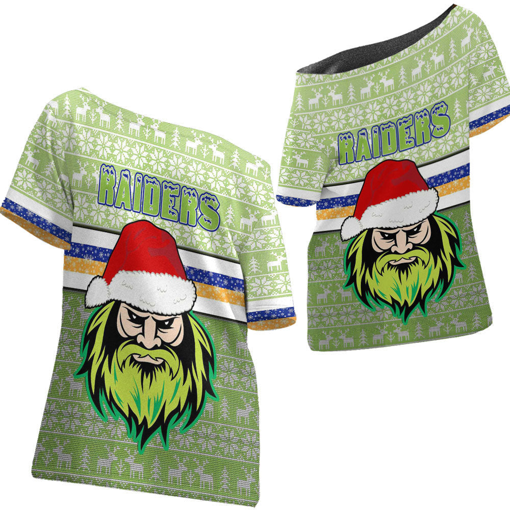 vibe-hoodie-clothing-canberra-raiders-christmas-off-shoulder-t-shirt
