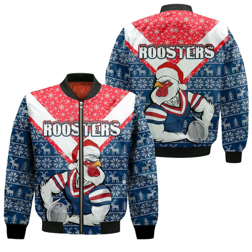 vibe-hoodie-jacket-sydney-roosters-christmas-sleeve-zip-bomber-jacket
