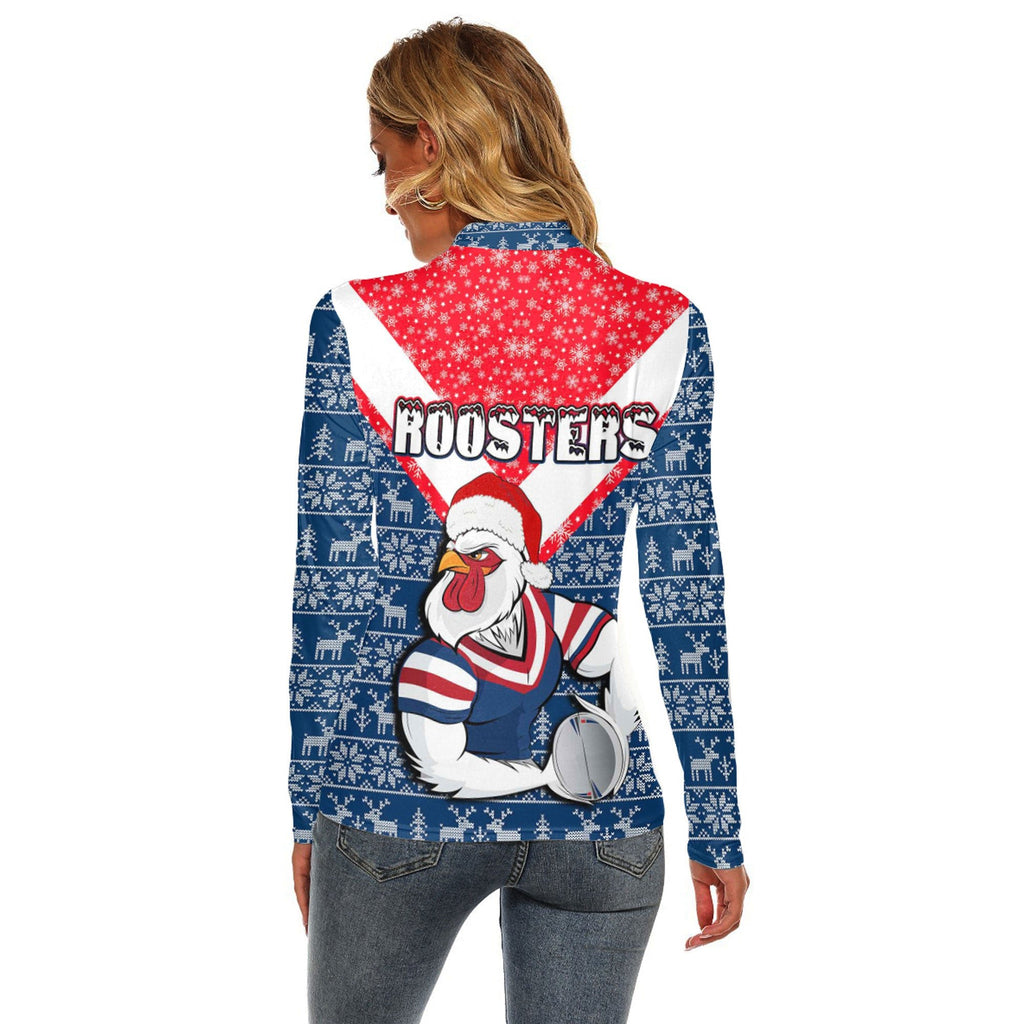 vibe-hoodie-clothing-sydney-roosters-christmas-womens-stretchable-turtleneck-top