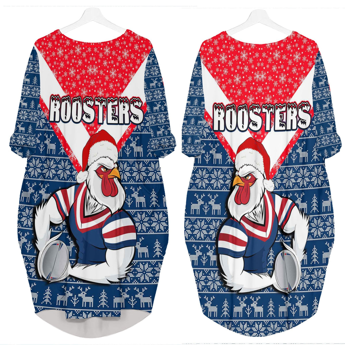 vibe-hoodie-clothing-sydney-roosters-christmas-batwing-pocket-dress
