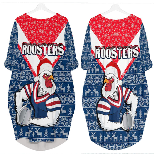 vibe-hoodie-clothing-sydney-roosters-christmas-batwing-pocket-dress
