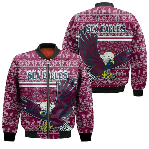 vibe-hoodie-jacket-manly-warringah-sea-eagles-christmas-sleeve-zip-bomber-jacket