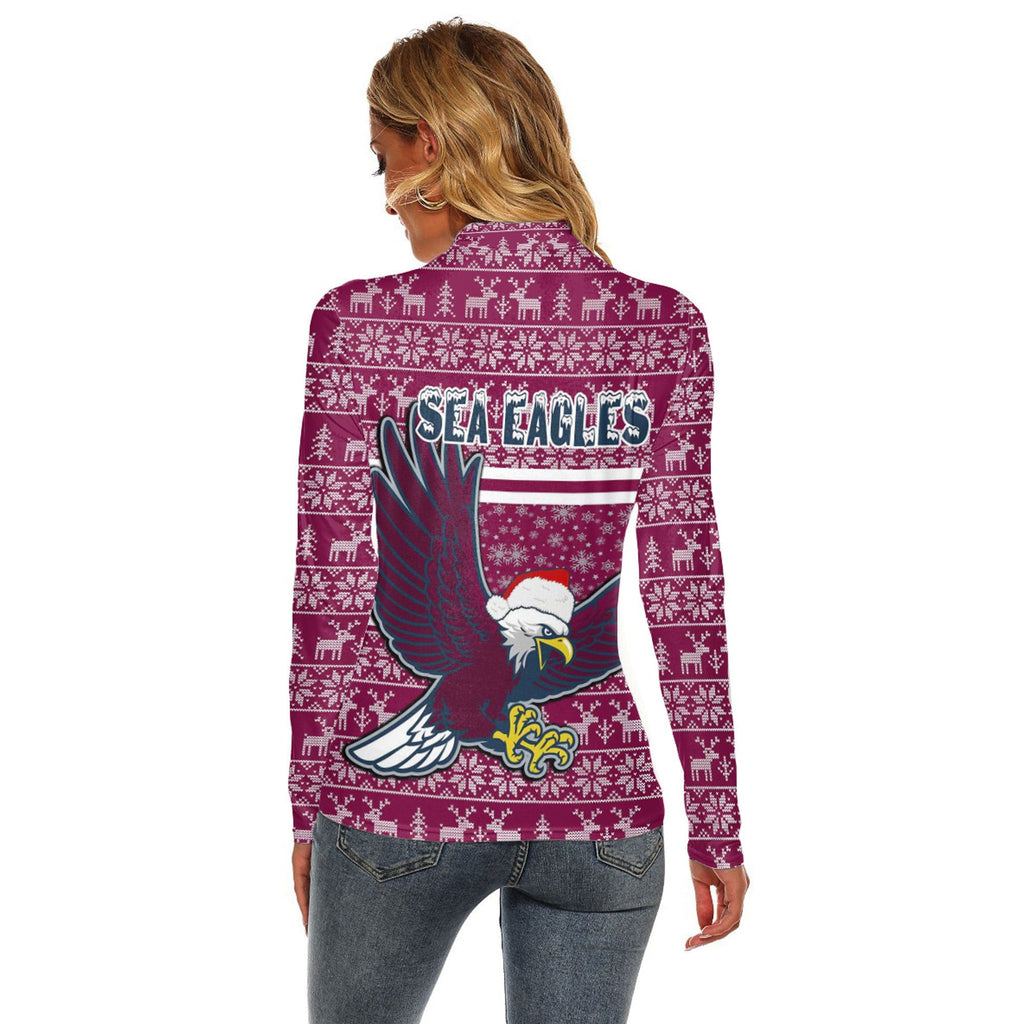vibe-hoodie-clothing-manly-warringah-sea-eagles-christmas-womens-stretchable-turtleneck-top