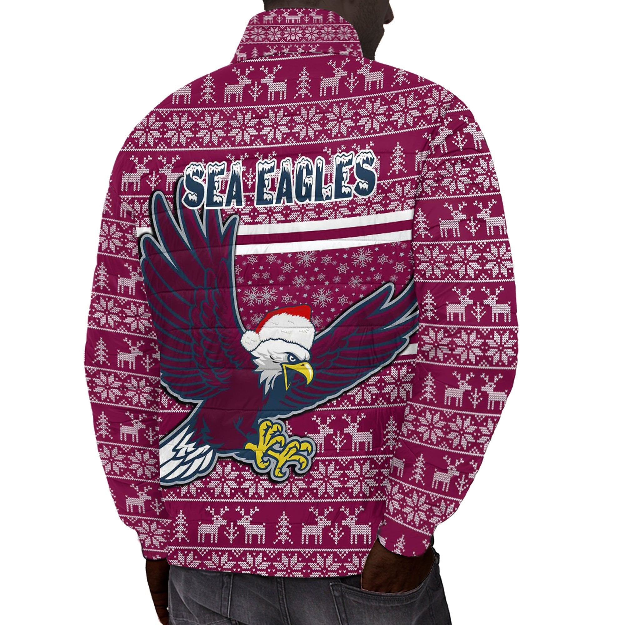 vibe-hoodie-clothing-manly-warringah-sea-eagles-christmas-padded-jacket