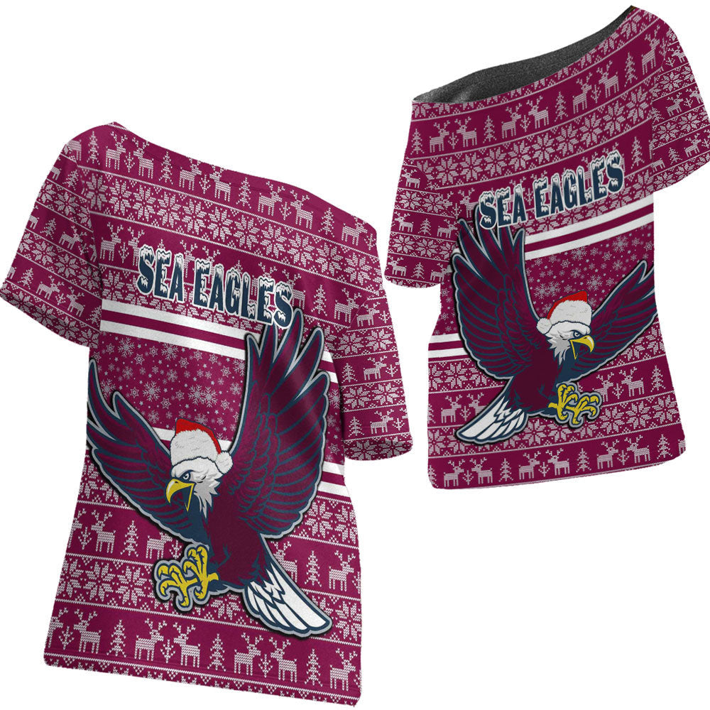 vibe-hoodie-clothing-manly-warringah-sea-eagles-christmas-off-shoulder-t-shirt