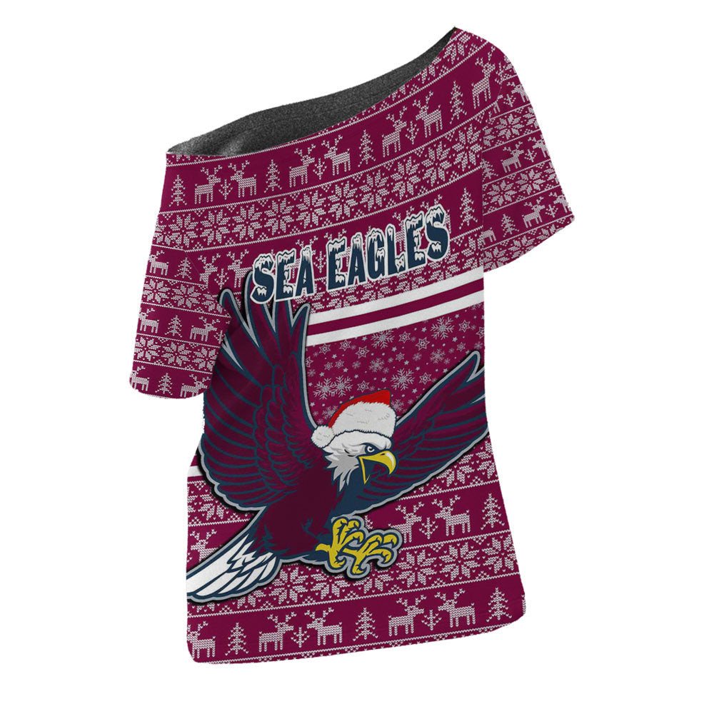 vibe-hoodie-clothing-manly-warringah-sea-eagles-christmas-off-shoulder-t-shirt