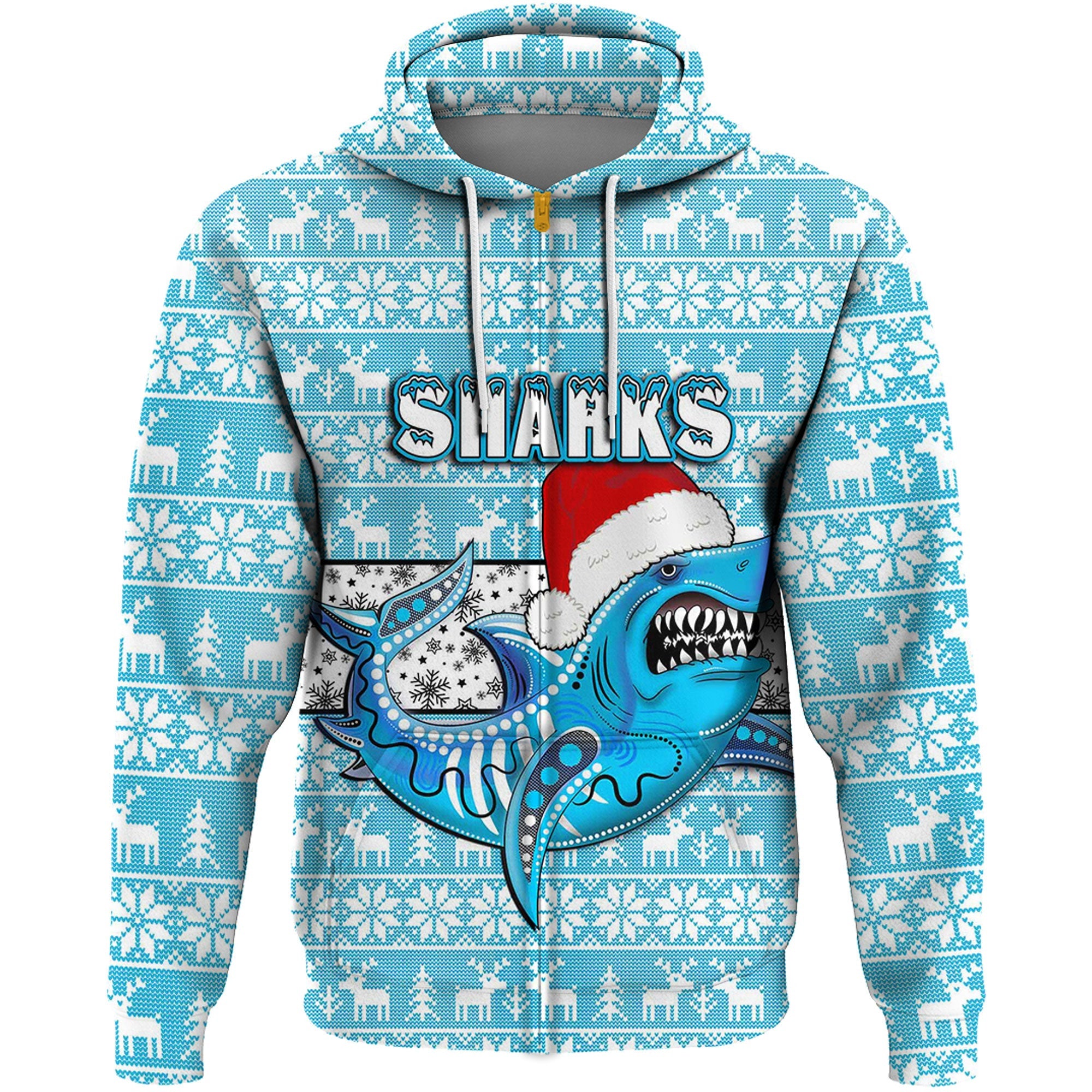 vibe-hoodie-clothing-cronulla-sutherland-sharks-christmas-zip-hoodie