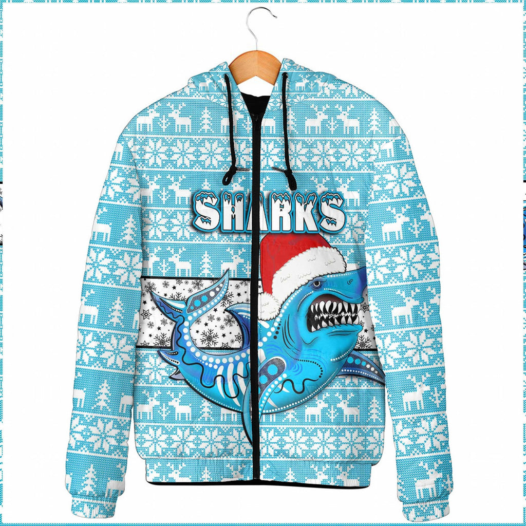 vibe-hoodie-clothing-cronulla-sutherland-sharks-christmas-hooded-padded-jacket