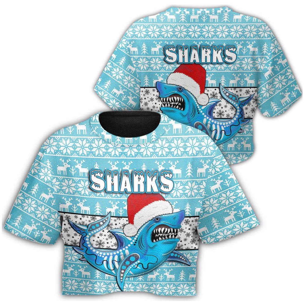 vibe-hoodie-clothing-cronulla-sutherland-sharks-christmas-croptop-t-shirt