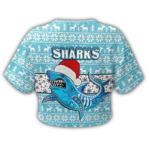 vibe-hoodie-clothing-cronulla-sutherland-sharks-christmas-croptop-t-shirt