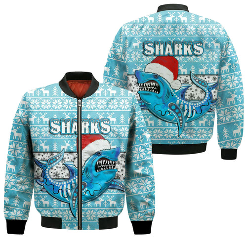vibe-hoodie-jacket-cronulla-sutherland-sharks-christmas-sleeve-zip-bomber-jacket