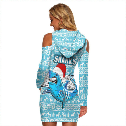 vibe-hoodie-clothing-cronulla-sutherland-sharks-christmas-womens-tight-dress