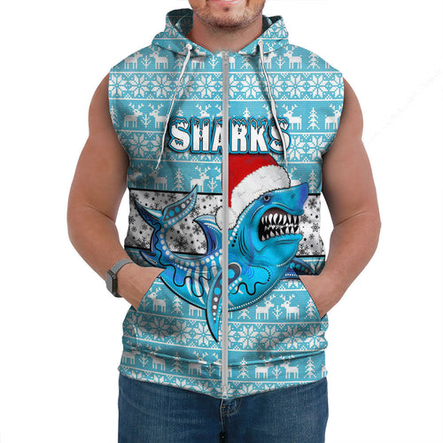 vibe-hoodie-clothing-cronulla-sutherland-sharks-christmas-sleeveless-hoodie