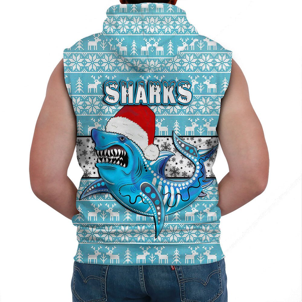 vibe-hoodie-clothing-cronulla-sutherland-sharks-christmas-sleeveless-hoodie