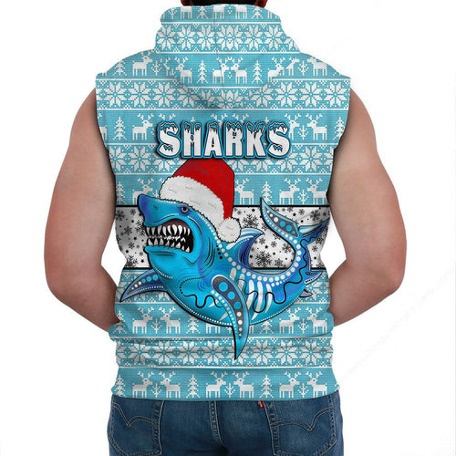 vibe-hoodie-clothing-cronulla-sutherland-sharks-christmas-sleeveless-hoodie