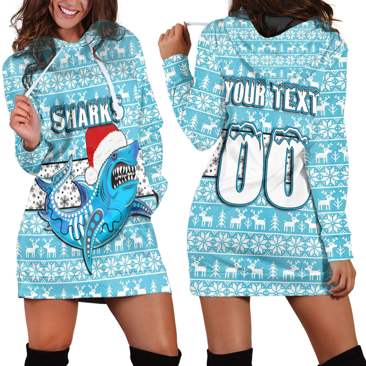 custom-vibe-hoodie-clothing-cronulla-sutherland-sharks-aboriginal-tattoo-hoodie-dress