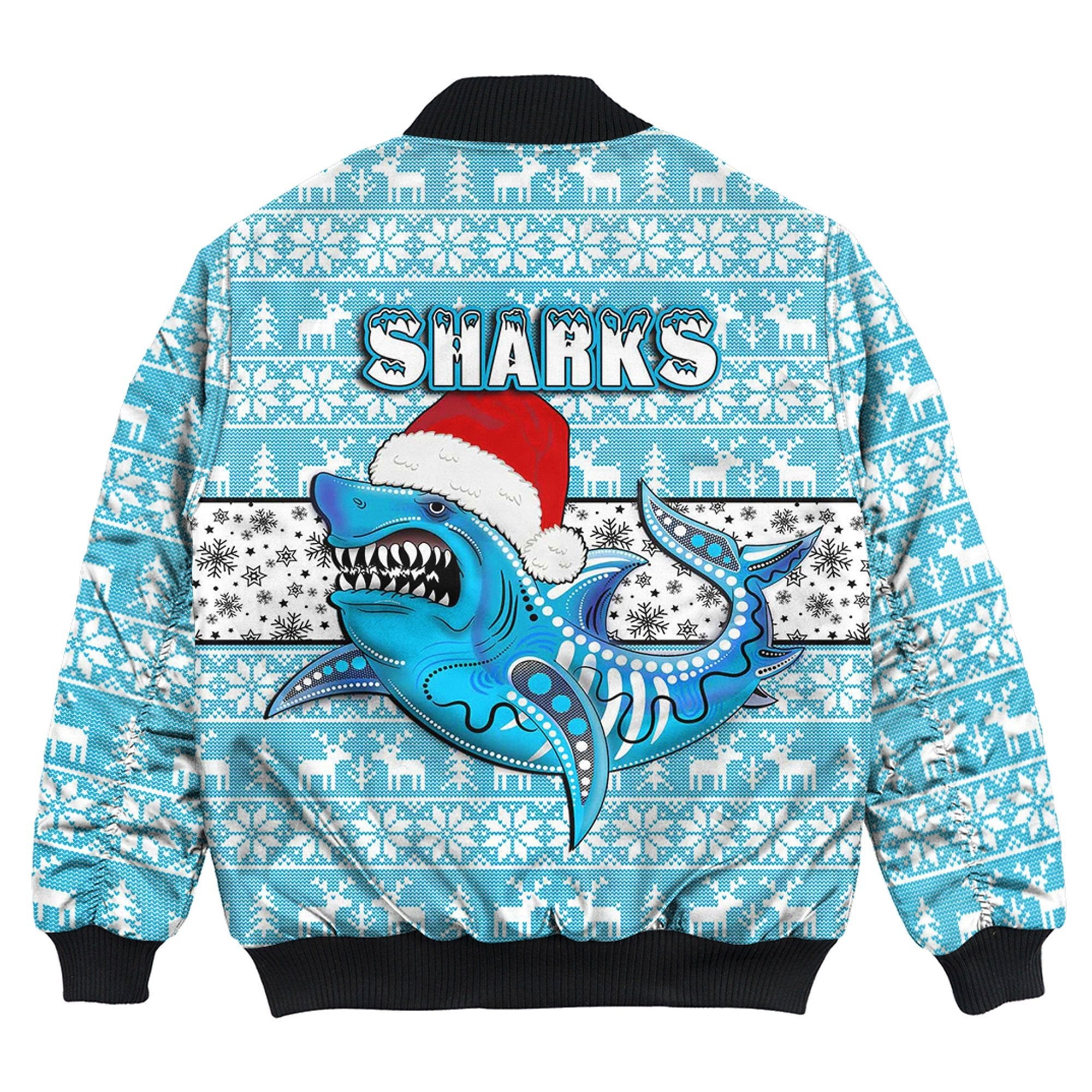 vibe-hoodie-clothing-cronulla-sutherland-sharks-christmas-bomber-jackets