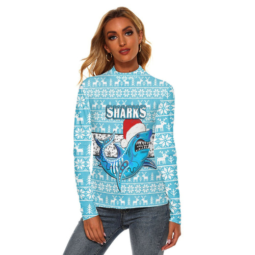 custom-vibe-hoodie-clothing-cronulla-sutherland-sharks-aboriginal-tattoo-womens-stretchable-turtleneck-top