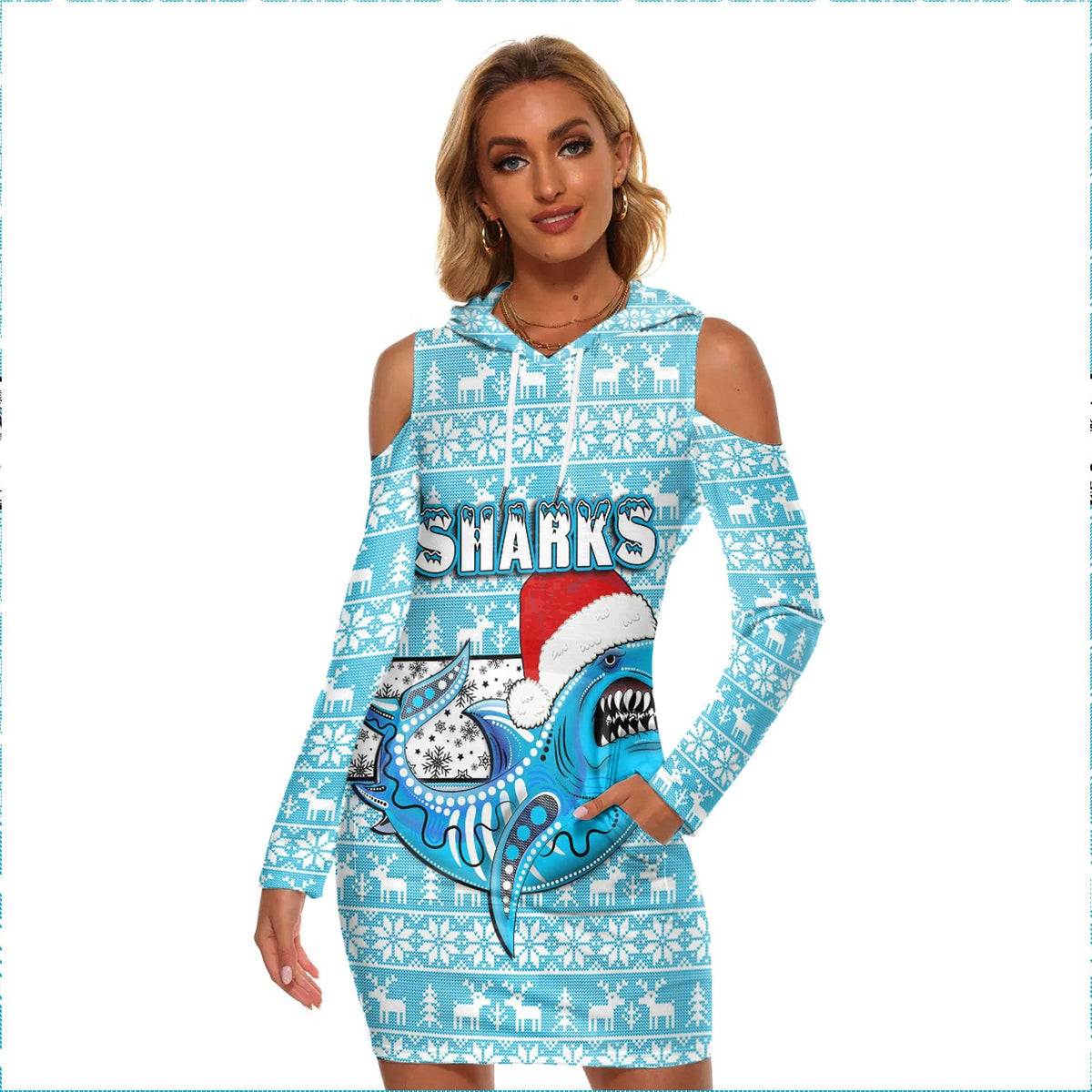 custom-vibe-hoodie-clothing-cronulla-sutherland-sharks-aboriginal-tattoo-womens-tight-dress