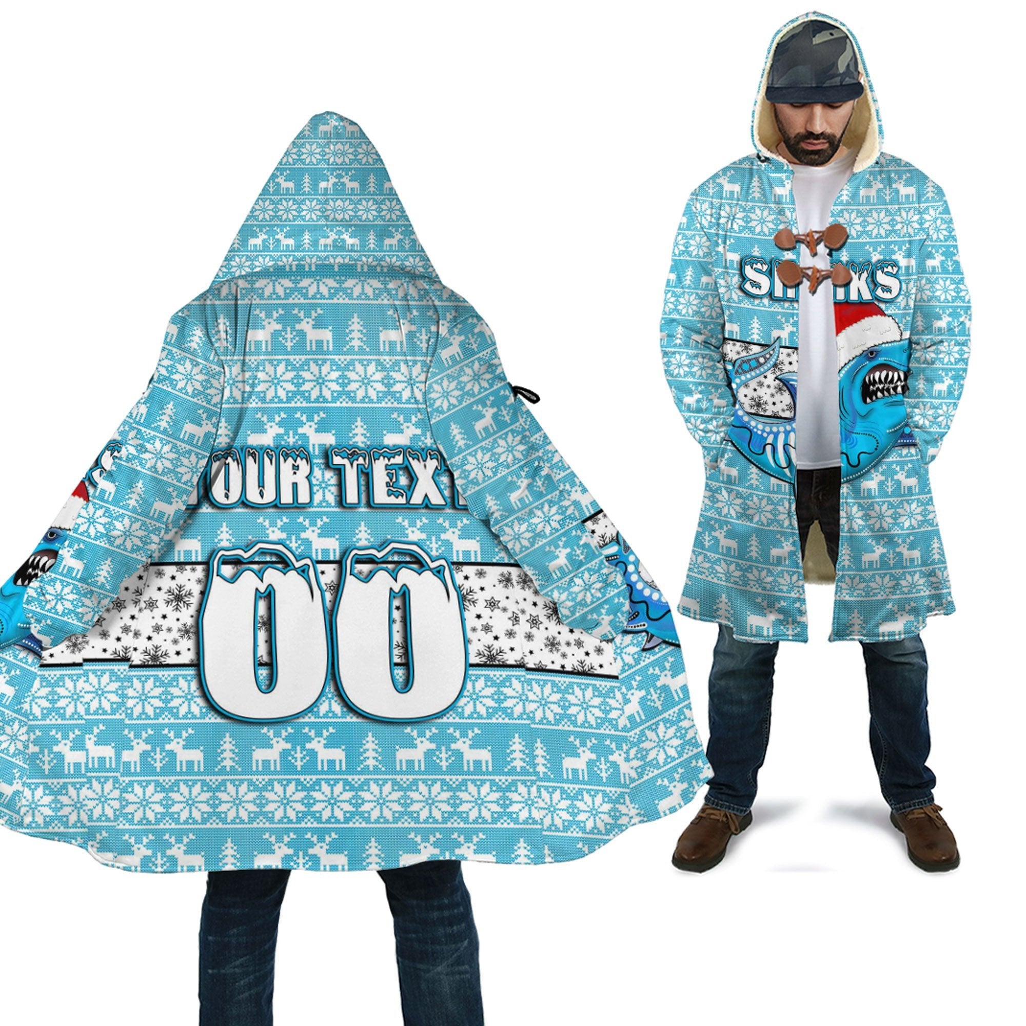 custom-vibe-hoodie-clothing-cronulla-sutherland-sharks-aboriginal-tattoo-cloak