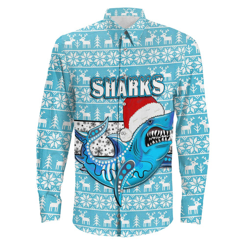 custom-vibe-hoodie-clothing-cronulla-sutherland-sharks-aboriginal-tattoo-long-sleeve-button-shirt