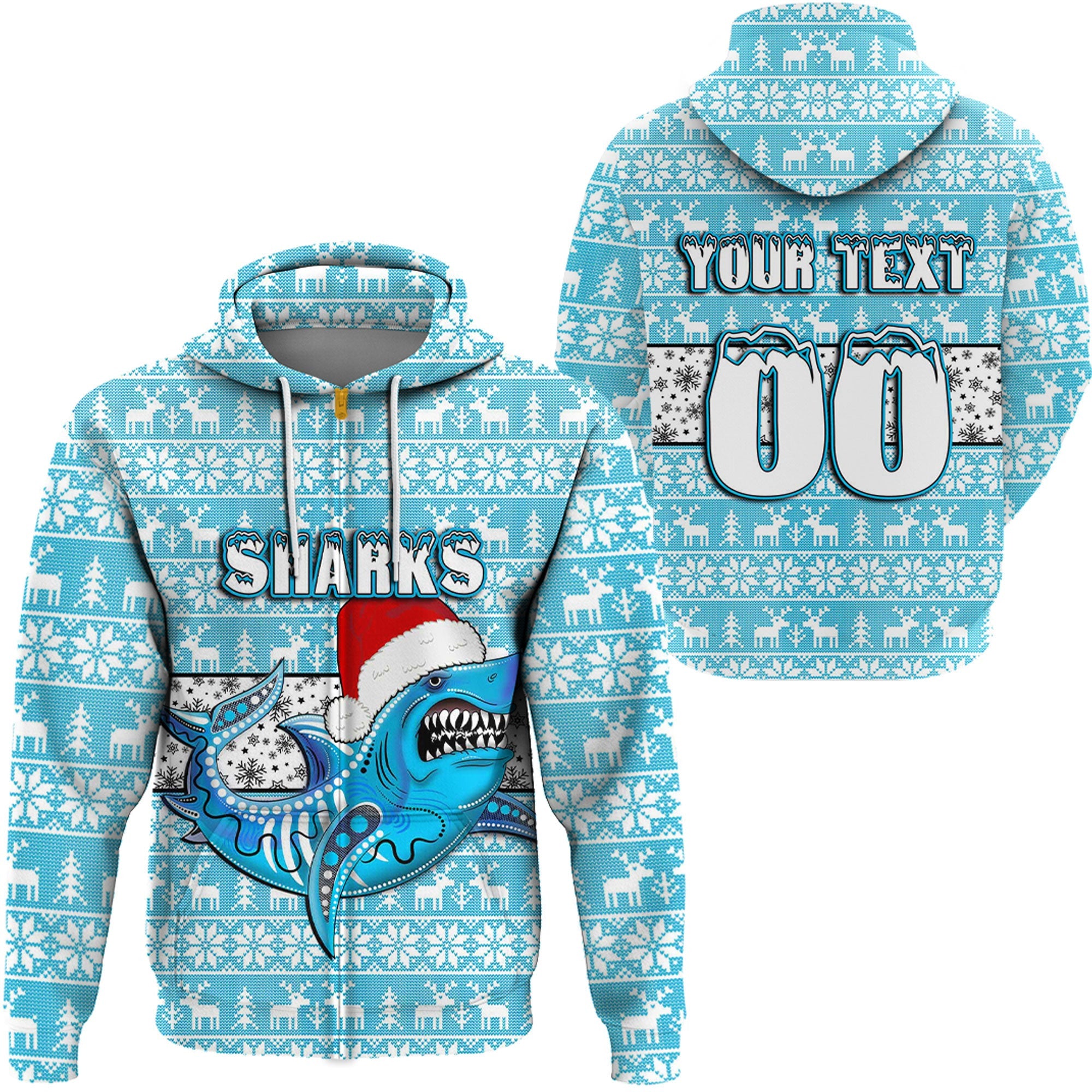 custom-vibe-hoodie-clothing-cronulla-sutherland-sharks-aboriginal-tattoo-zip-hoodie