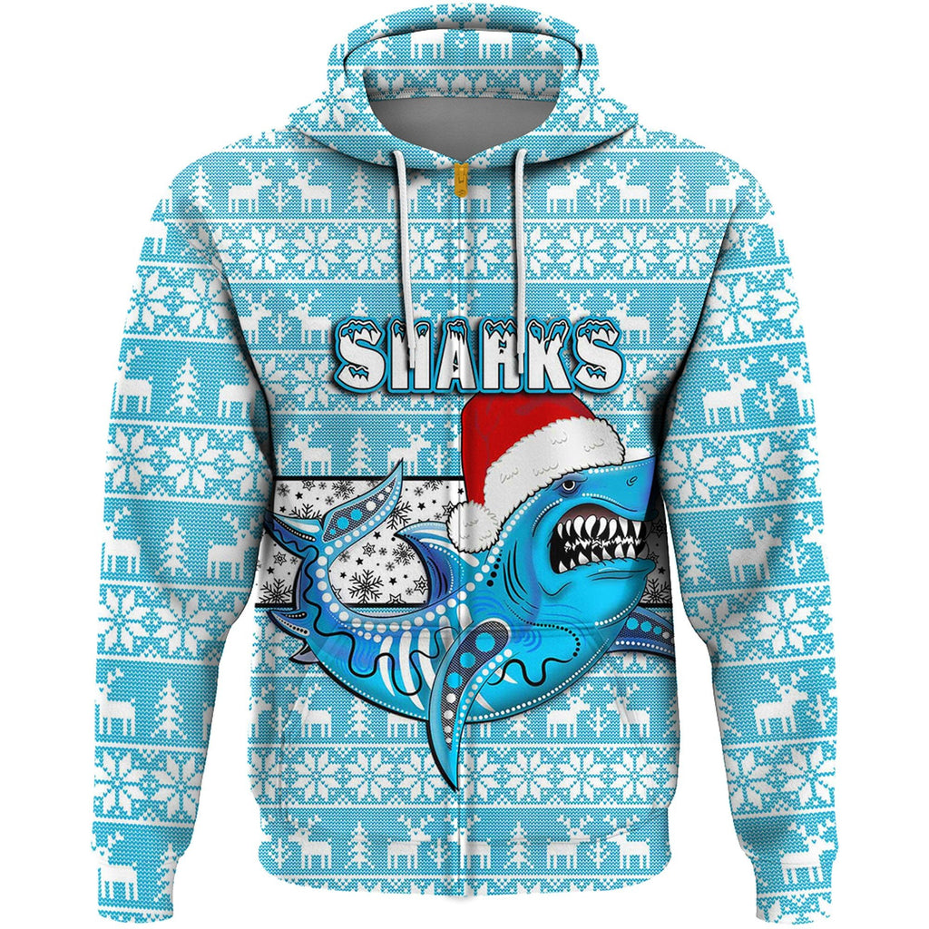 custom-vibe-hoodie-clothing-cronulla-sutherland-sharks-aboriginal-tattoo-zip-hoodie