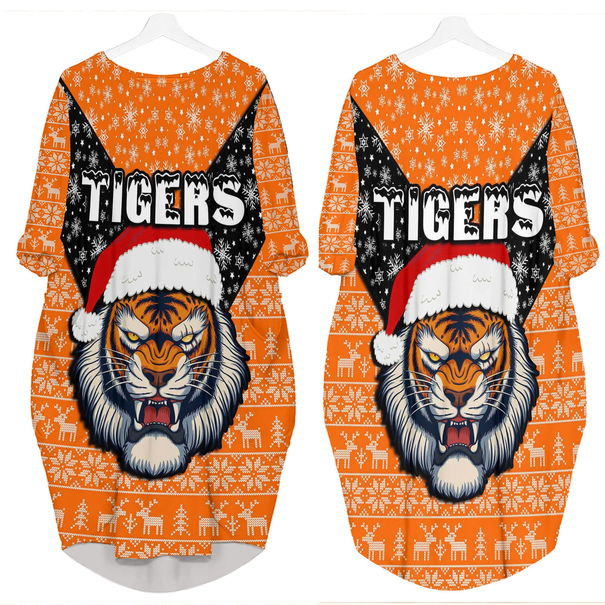 vibe-hoodie-clothing-wests-tigers-christmas-batwing-pocket-dress