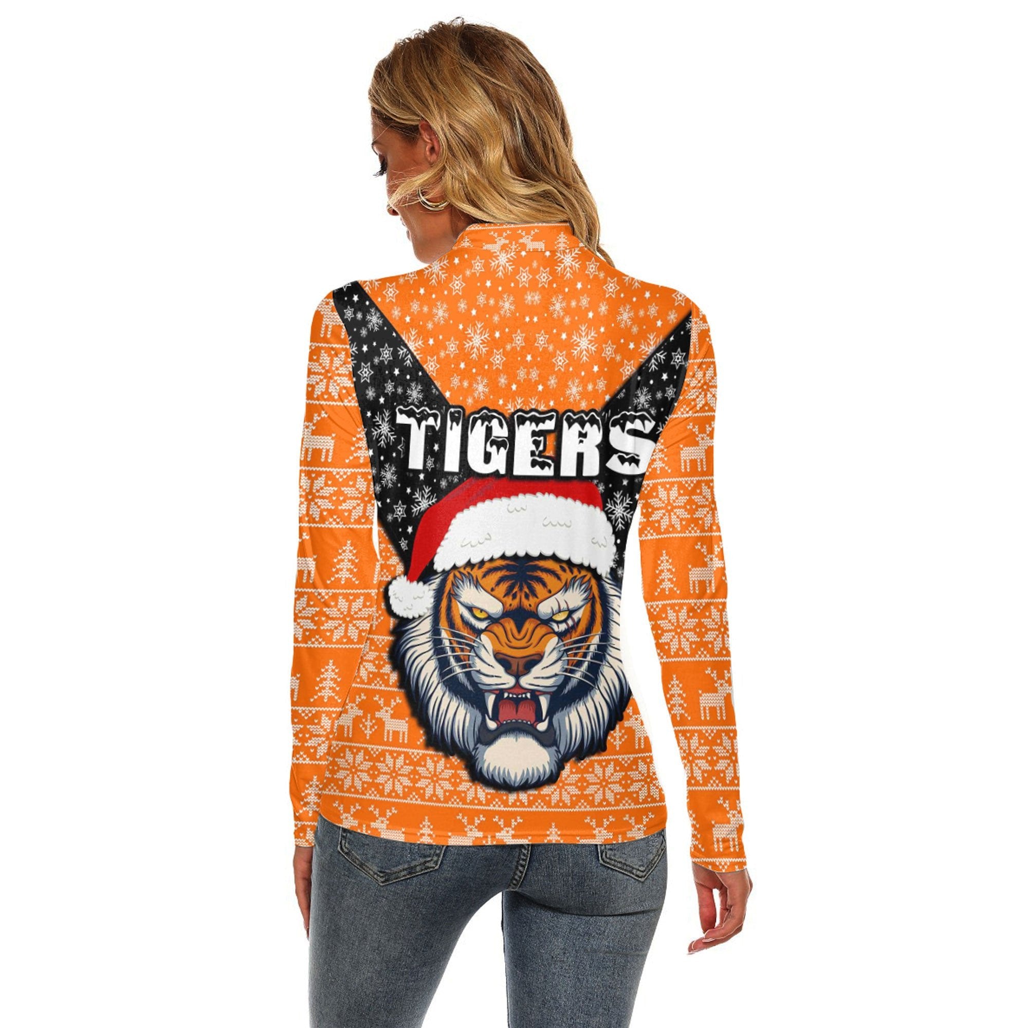 vibe-hoodie-clothing-wests-tigers-christmas-womens-stretchable-turtleneck-top