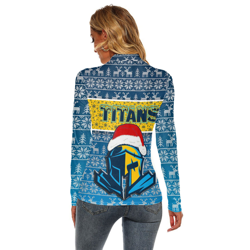 vibe-hoodie-clothing-gold-coast-titans-christmas-womens-stretchable-turtleneck-top