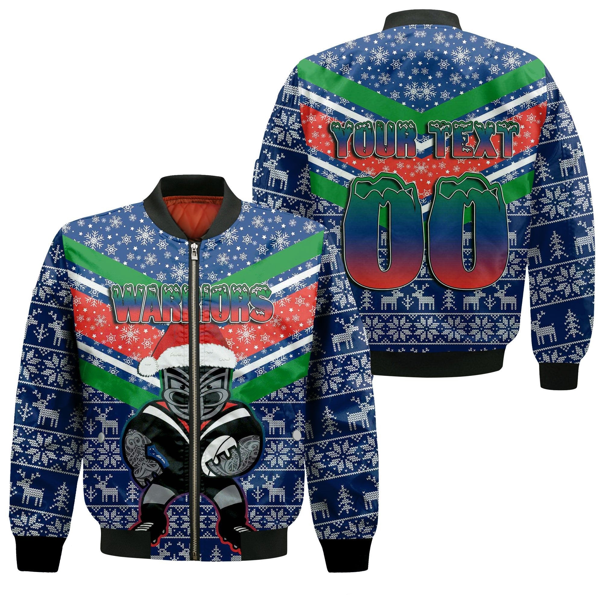 vibe-hoodie-jacket-new-zealand-warriors-christmas-aboriginal-tattoo-sleeve-zip-bomber-jacket