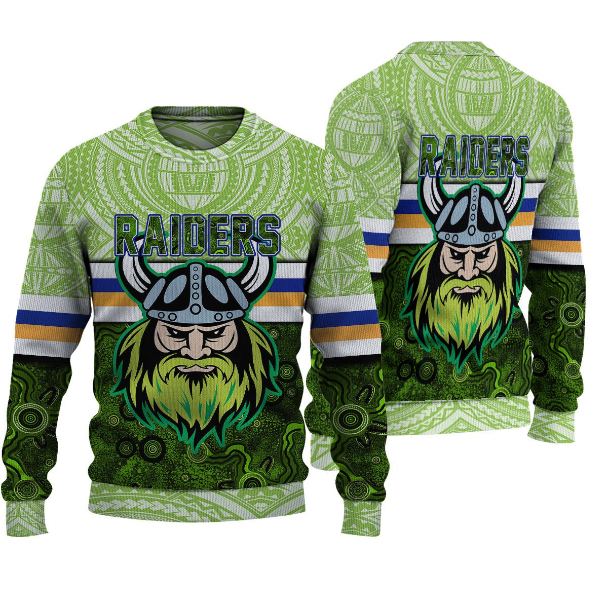 vibe-hoodie-clothing-canberra-raiders-tattoo-style-knitted-sweater
