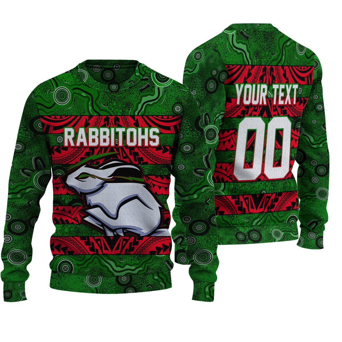 vibe-hoodie-clothing-custom-south-sydney-rabbitohs-tattoo-style-knitted-sweater