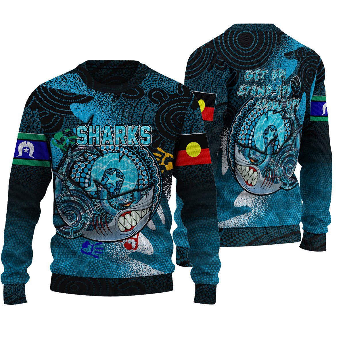 vibe-hoodie-clothing-cronulla-sutherland-sharks-naidoc-2022-knitted-sweater