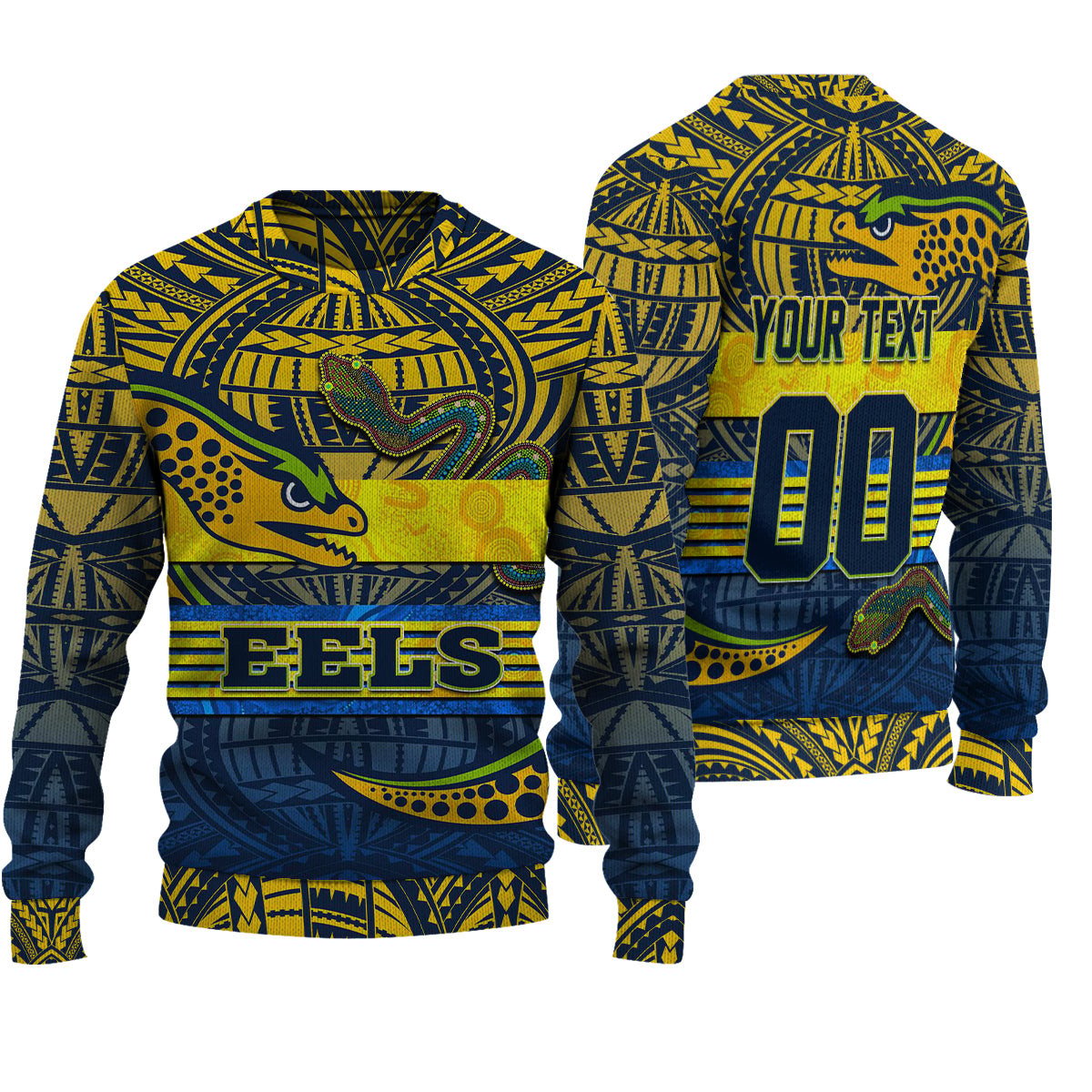 vibe-hoodie-clothing-custom-parramatta-eels-tattoo-style-knitted-sweater